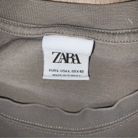 Zara Grey Short Sleeve Heavyweight T-Shirt - Picture 3 of 5